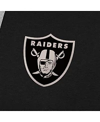 Antigua Men's Black Las Vegas Raiders Brushed Carbon Victory Pullover Hoodie