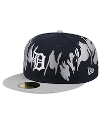 New Era Men's Navy/Gray Detroit Tigers Retro Pattern 59FIFTY Fitted Hat