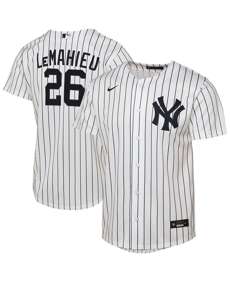 Nike Big Boys and Girls Dj LeMahieu White New York Yankees Home Replica Player Jersey