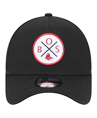 New Era Men's Black Boston Red Sox 9FORTY A-Frame Adjustable Hat