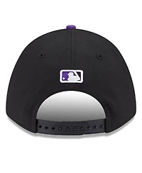 New Era Men's Black/Purple Colorado Rockies Player Replica 9FORTY Adjustable Hat