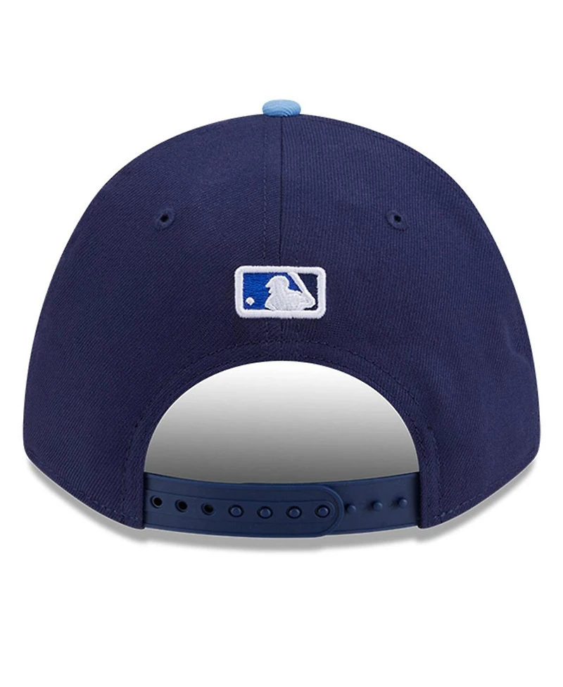 New Era Men's Navy/Powder Blue Toronto Blue Jays Player Replica 9FORTY Adjustable Hat