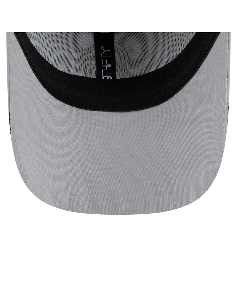 New Era Men's Gray Pittsburgh Pirates Linear 39THIRTY Flex-Fit Hat