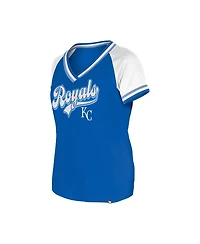 New Era Women's Royal Kansas City Royals Gameday Raglan V-Neck T-Shirt