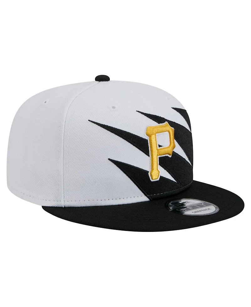 New Era Men's Black/White Pittsburgh Pirates Jagged 9FIFTY Snapback Hat