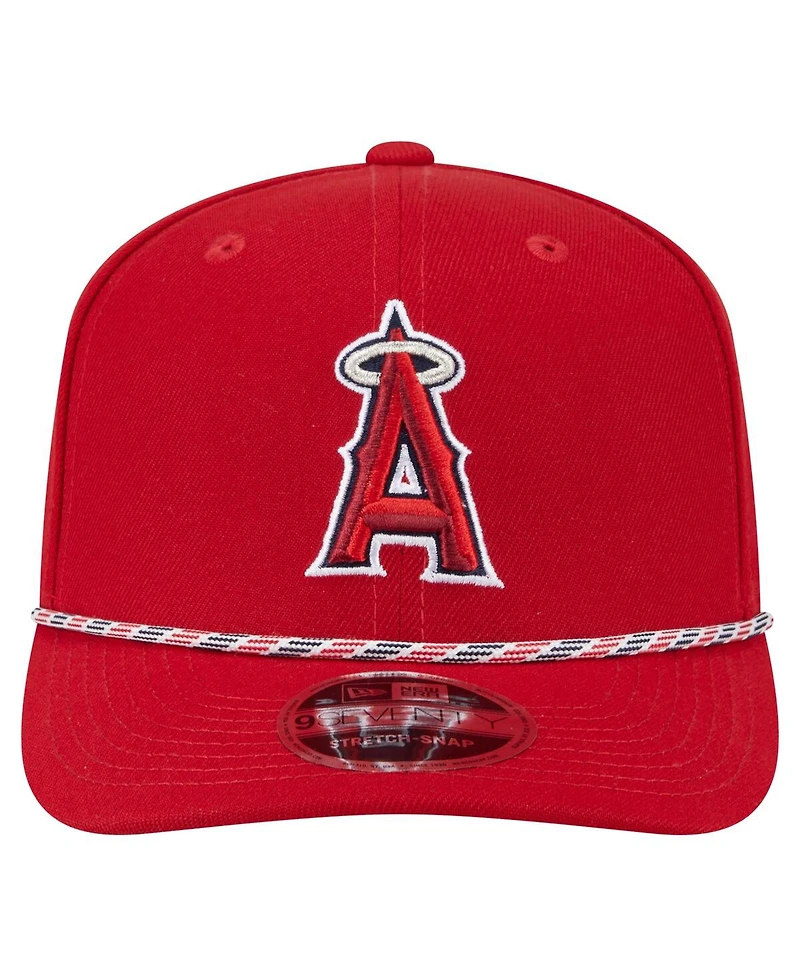 New Era Men's Red Los Angeles Angels Multi-Rope 9SEVENTY Stretch-Snap Hat