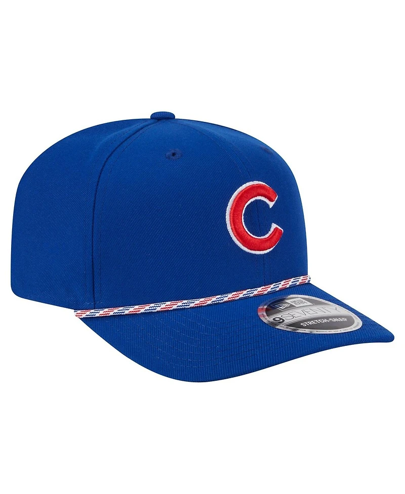 New Era Men's Royal Chicago Cubs Multi-Rope 9SEVENTY Stretch-Snap Hat