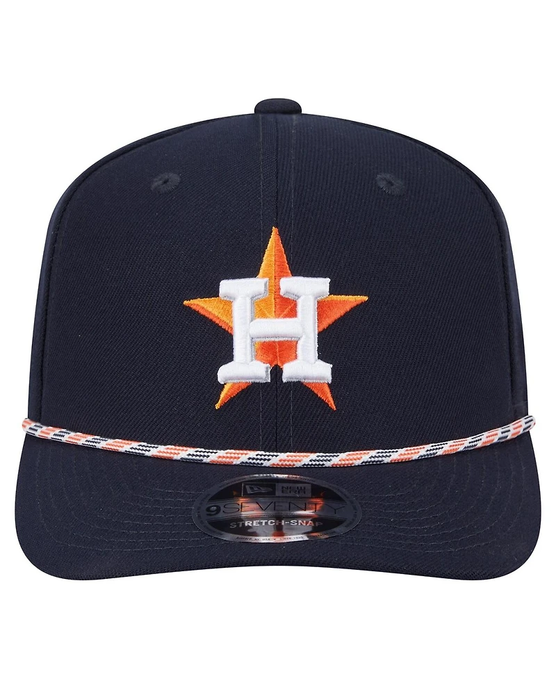 New Era Men's Navy Houston Astros Multi-Rope 9SEVENTY Stretch-Snap Hat