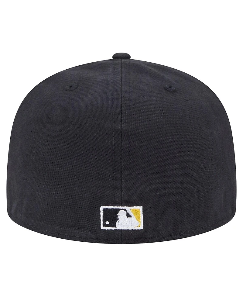 New Era Men's Black Pittsburgh Pirates Championship Side Flag A-Frame 59FIFTY Fitted Hat