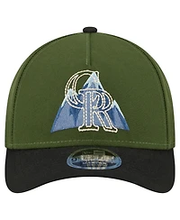 New Era Men's Dark Green Colorado Rockies City Feature 9FORTY A-Frame Adjustable Hat