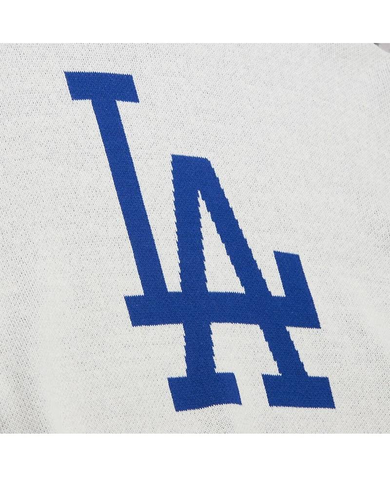 Mitchell & Ness Men's Cream Los Angeles Dodgers Retro Pullover Sweater