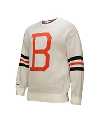 Mitchell & Ness Men's Cream Baltimore Orioles Retro Pullover Sweater
