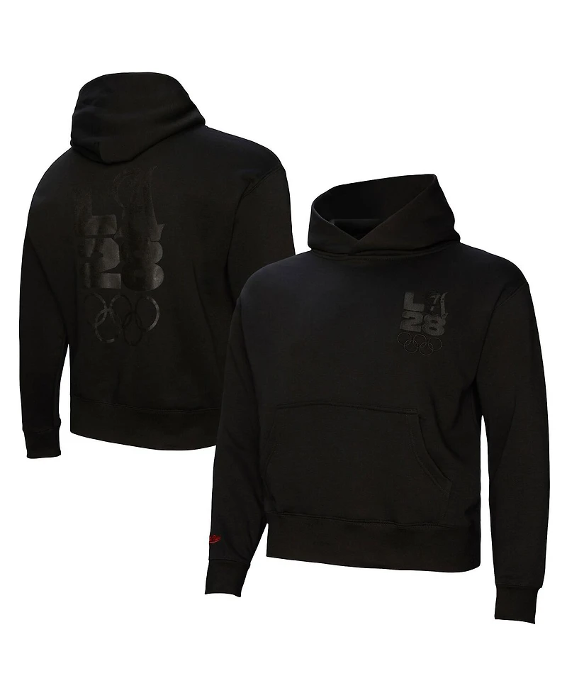 Mitchell & Ness Women's Black LA28 French Terry Pullover Hoodie