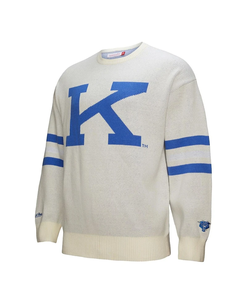 Mitchell & Ness Men's Cream Kentucky Wildcats Retro Pullover Sweater