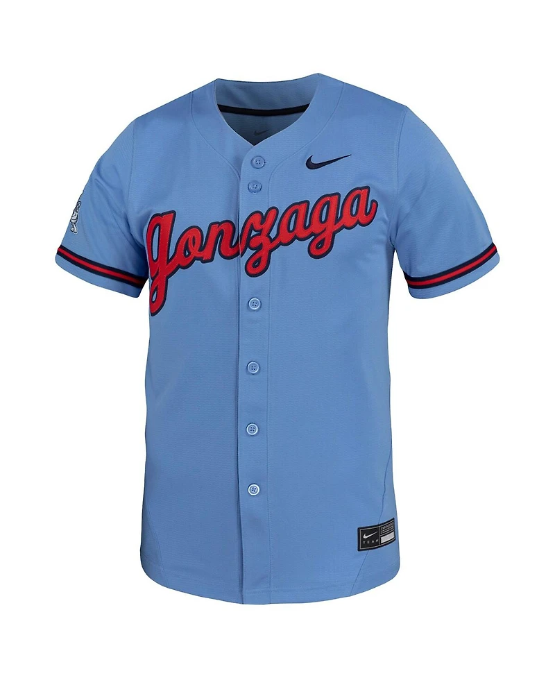 Nike Men's Light Blue Gonzaga Bulldogs Replica Baseball Jersey