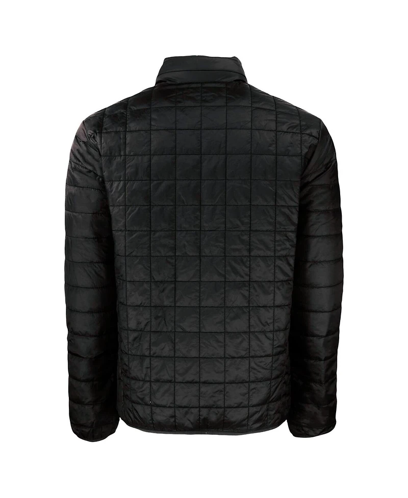 Cutter & Buck Men's Black Buffalo Bills Rainier PrimaLoft Eco Insulated Full-Zip Puffer Jacket