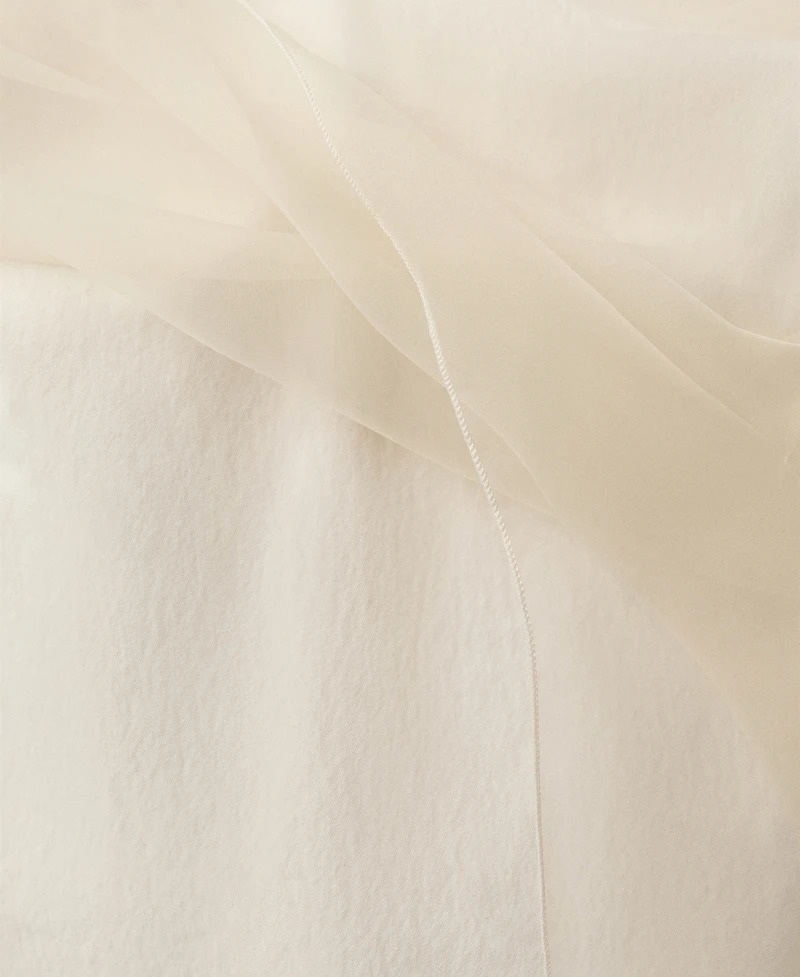 Mango Women's Short Chiffon Combined Dress