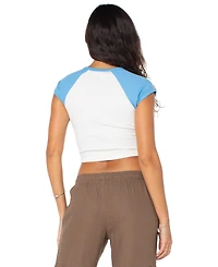 Roxy Juniors' Paraiso Colorblocked Slim Cropped T-Shirt