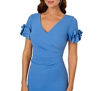 Adrianna Papell Women's Embellished-Sleeve Sheath Dress