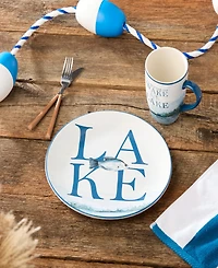 Certified International Wake At The Lake 4-Pc. Dinner Plates, Service For 4