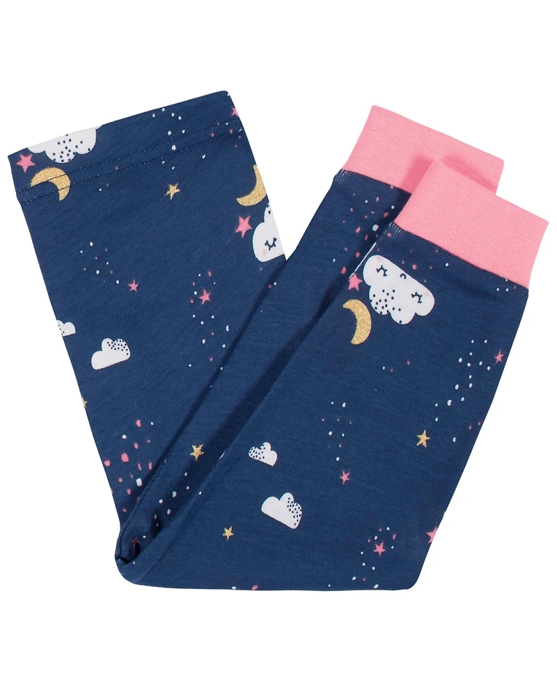 Gerber Baby Girls 4-Piece Snug Fit Cotton Pajamas