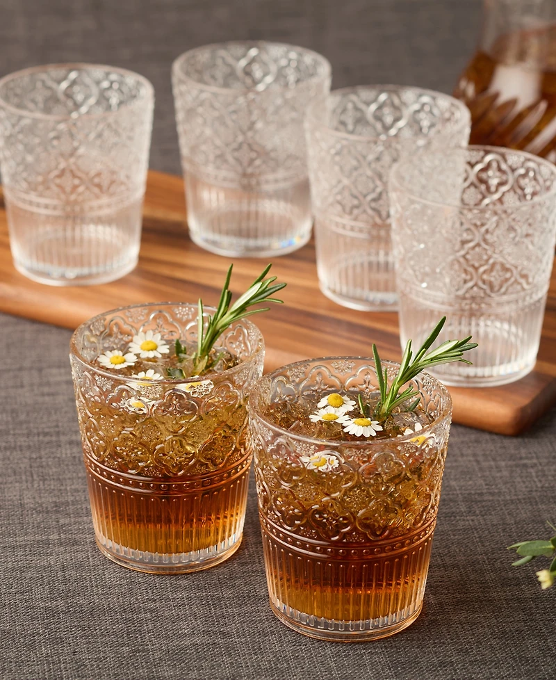 Certified International Victoria Acrylic Double Old Fashioned Glasses