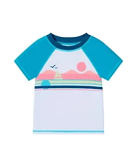 Andy & Evan Toddler Boys Toddler/Child Sailboat Graphic Rashguard Set