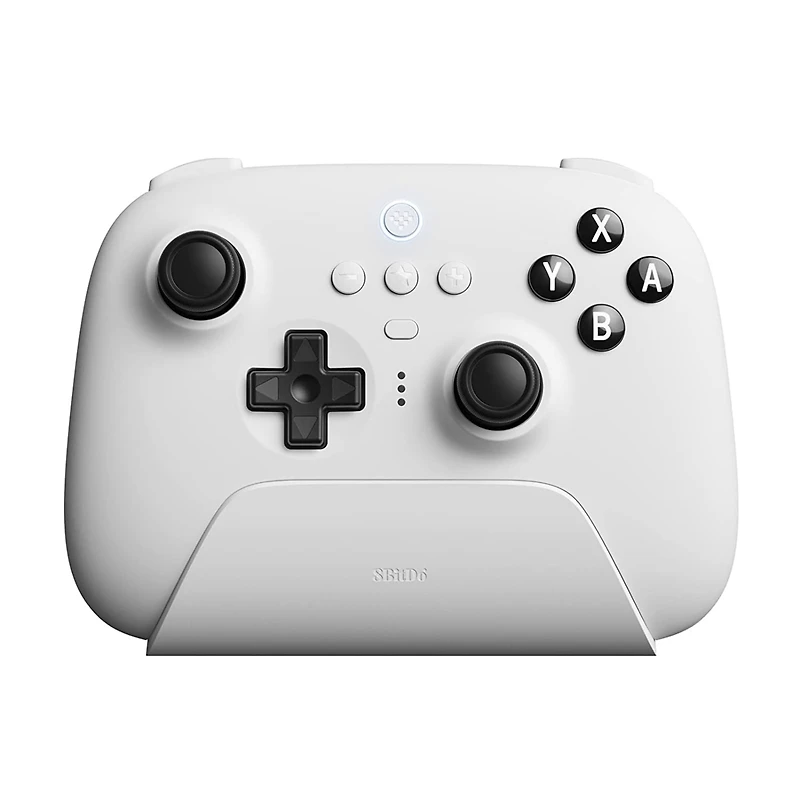 8Bitdo Ultimate Bluetooth Controller with Hall Effect Joysticks and Charging Dock - Compatible with Nintendo Switch, Windows and Steam Deck - White