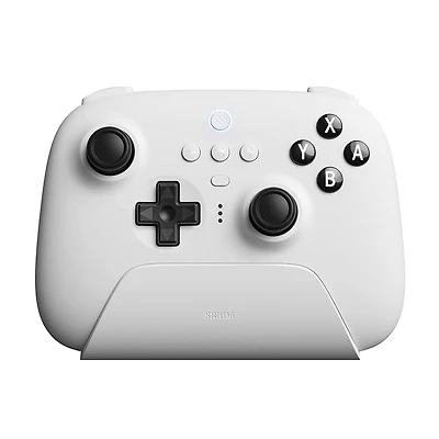 8Bitdo Ultimate Bluetooth Controller with Hall Effect Joysticks and Charging Dock - Compatible with Nintendo Switch, Windows and Steam Deck - White