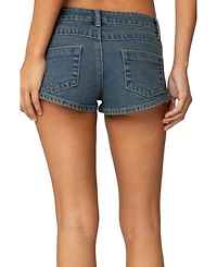 Edikted Women's Jagger Low Rise Denim Shorts