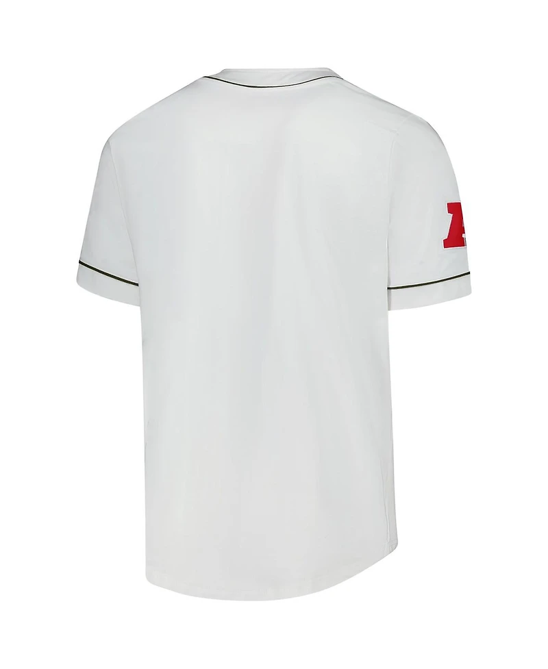 Starter Men's White Cleveland Browns Relay Vintage Full-Button Baseball Jersey