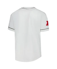 Starter Men's White Cleveland Browns Relay Vintage Full-Button Baseball Jersey