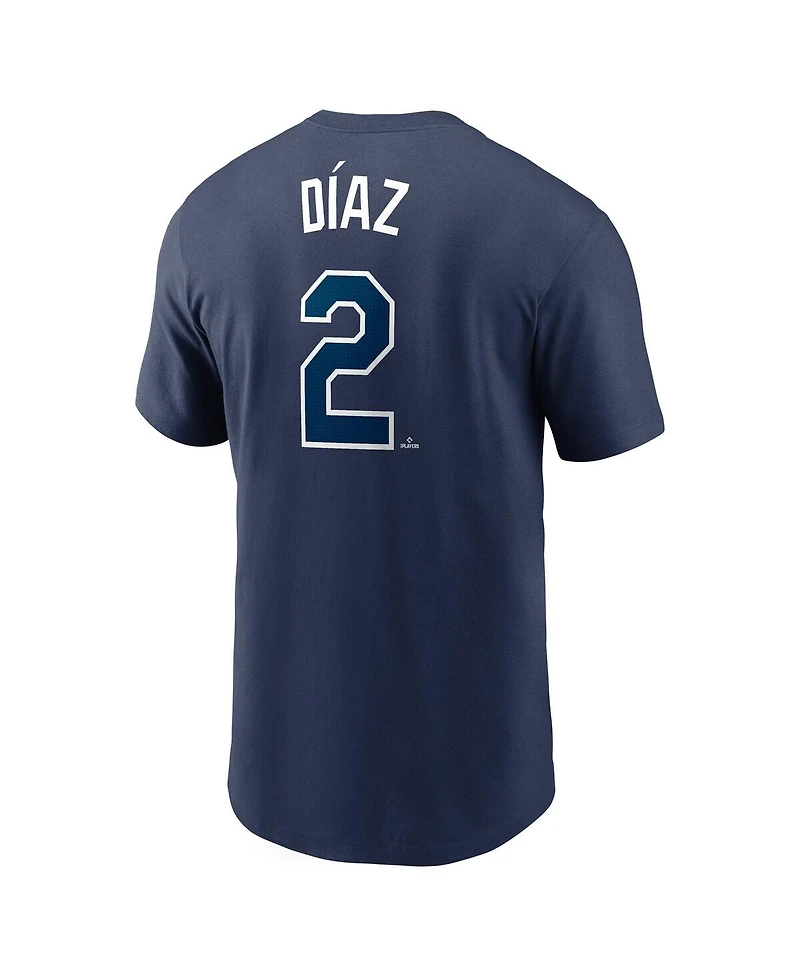 Nike Men's Yandy Diaz Navy Tampa Bay Rays Fuse Name Number T-Shirt