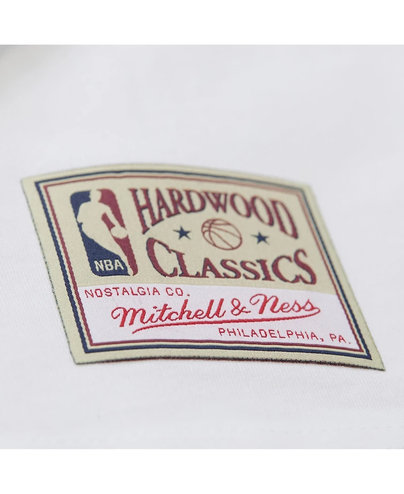 Mitchell & Ness Men's Dirk Nowitzki White Dallas Mavericks Hardwood Classics Chalked Up T-Shirt