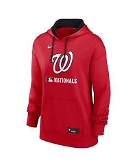 Nike Women's Red Washington Nationals Authentic Collection Performance Pullover Hoodie