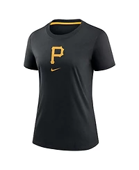 Nike Women's Black Pittsburgh Pirates Authentic Collection Early Work Tri-Blend T-Shirt
