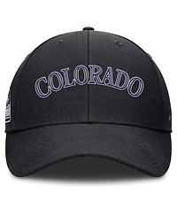 Nike Men's Black Colorado Rockies Rise Gaberdine Adjustable Hat