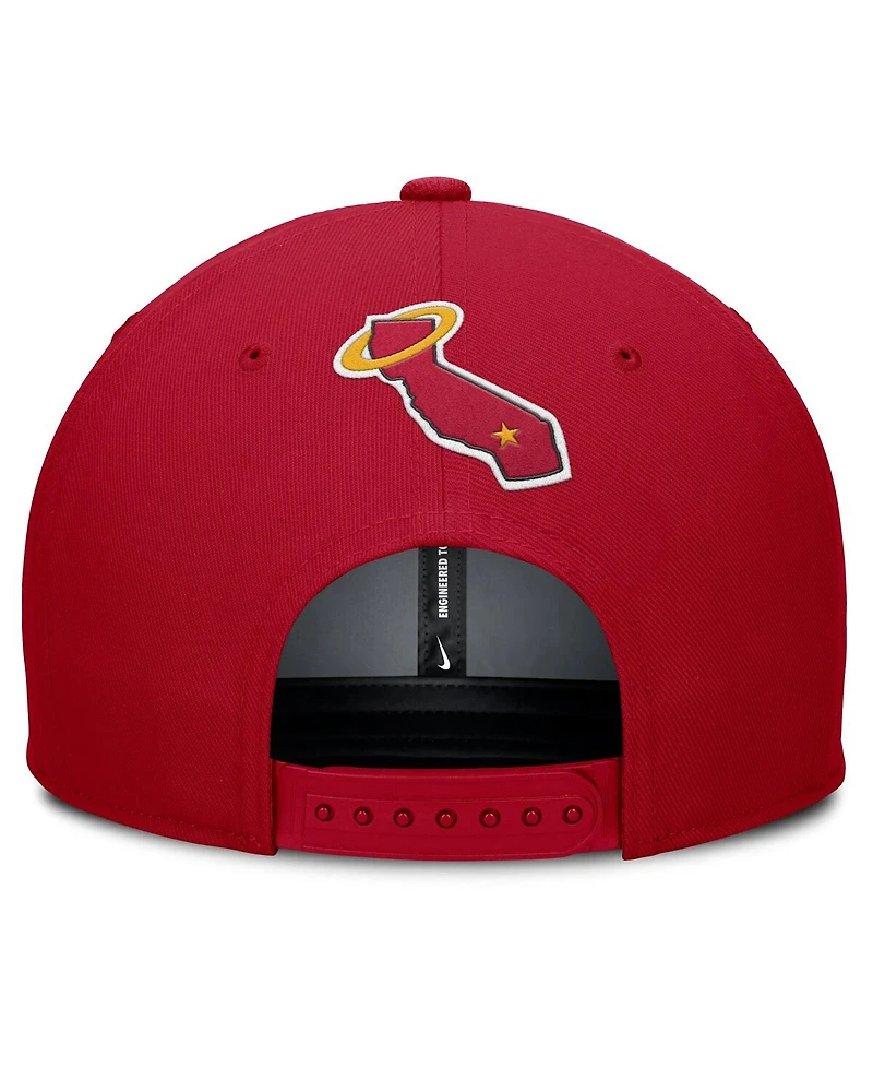 Nike Men's Gray/Red California Angels Cooperstown Collection Pro Performance Snapback Hat