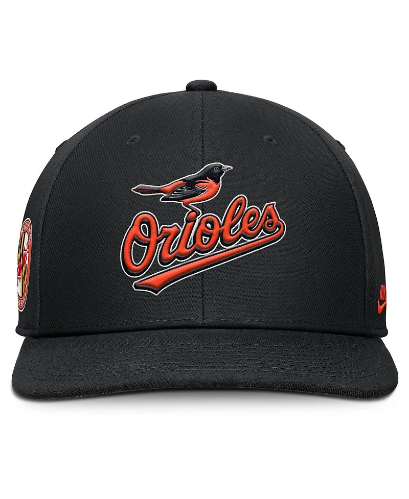 Nike Men's Black/ Baltimore Orioles Pro Performance Snapback Hat