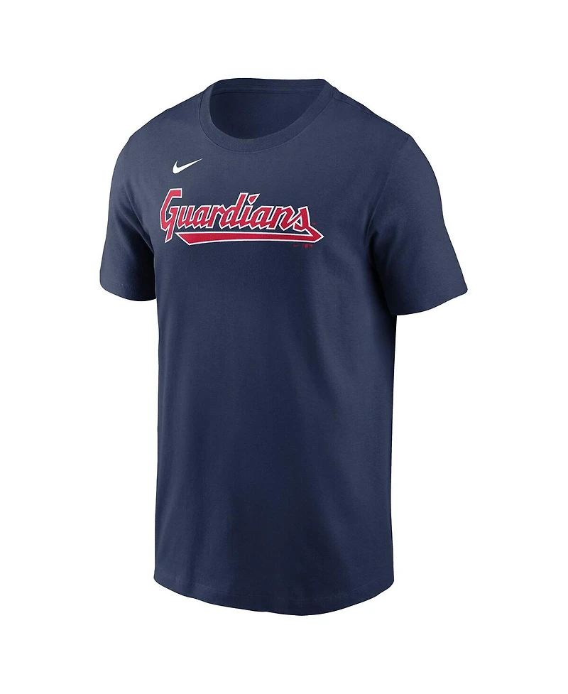 Nike Men's Jose Ramirez Navy Cleveland Guardians Fuse Name Number T-Shirt