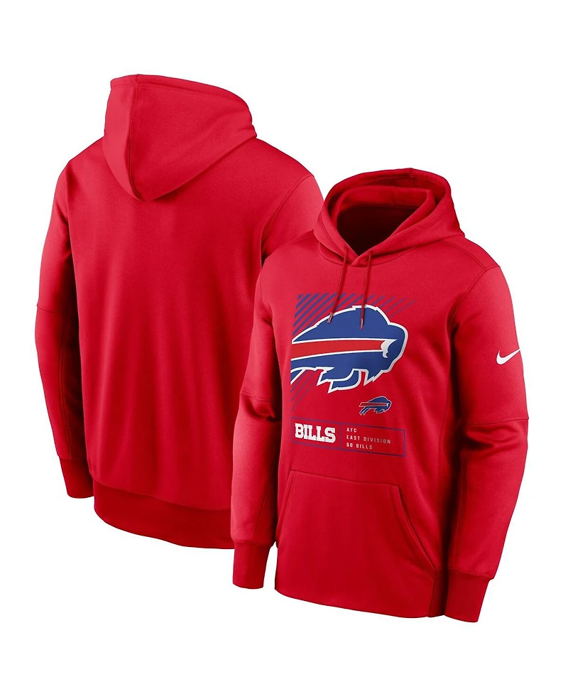 Nike Men's Red Buffalo Bills Performance Fleece Pullover Hoodie