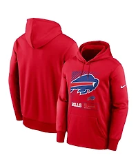 Nike Men's Red Buffalo Bills Performance Fleece Pullover Hoodie