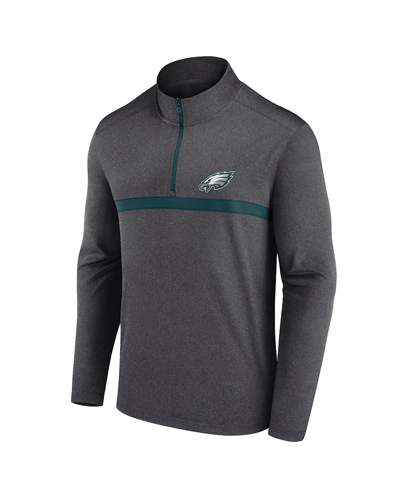 Fanatics Men's Midnight Green Philadelphia Eagles Head-to-Head Quarter-Zip Top