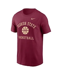 Nike Men's Garnet Florida State Seminoles Basketball Icon T-Shirt