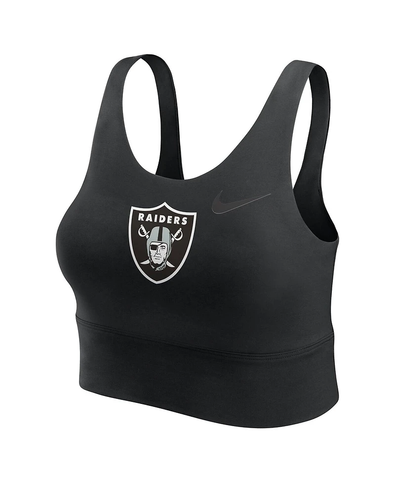 Nike Women's Black Las Vegas Raiders Performance Longline Sports Bra