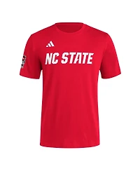 Adidas Men's Red Nc State Wolfpack Fresh Wordmark T-Shirt