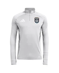Adidas Men's Silver San Diego Fc 2025 Quarter-Zip Long Sleeve Training Top