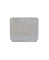 Cement Square Pot Planter with Chevron Design – Indoor/Outdoor Use