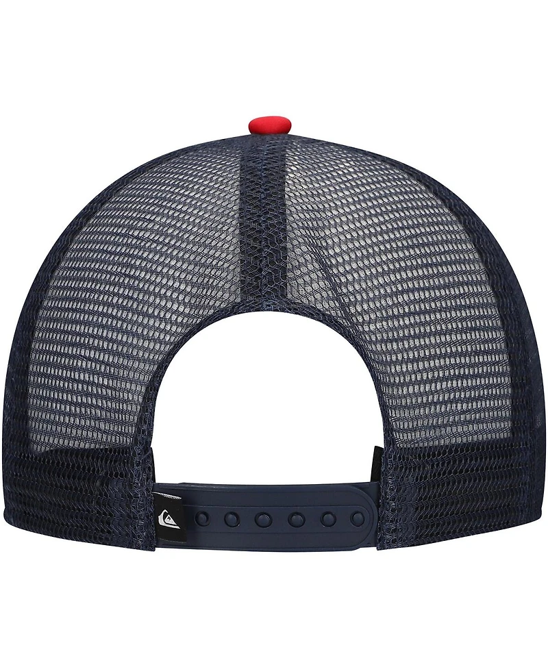 Quiksilver Men's White/Red Coop Trucker Adjustable Hat