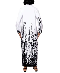 Dai Moda Women's Bali Tide Print Maxi Dress
